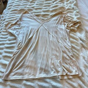 American Eagle Outfitters Black and White Asymmetrical Blouse